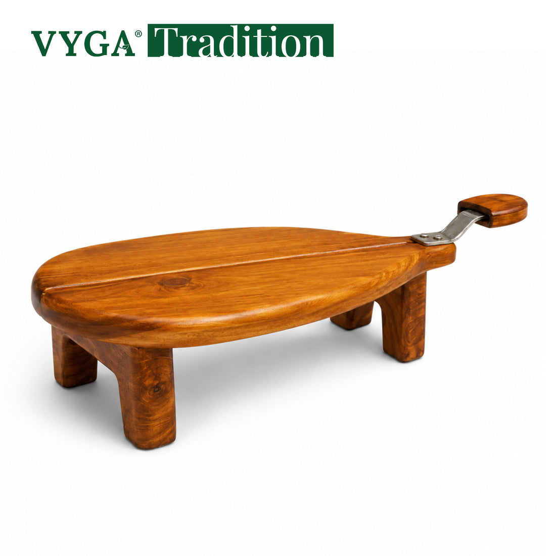 Tradition Sit-On  Teakwood Coconut Scraper