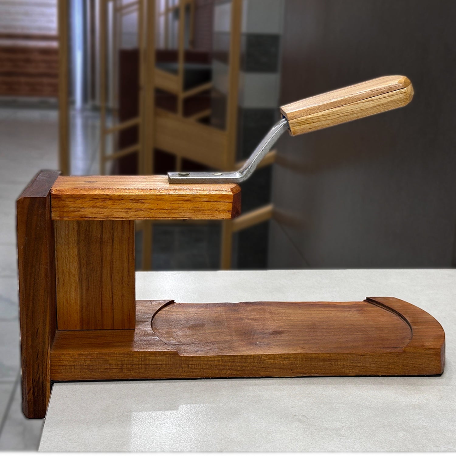 Bold Teakwood Coconut Scraper