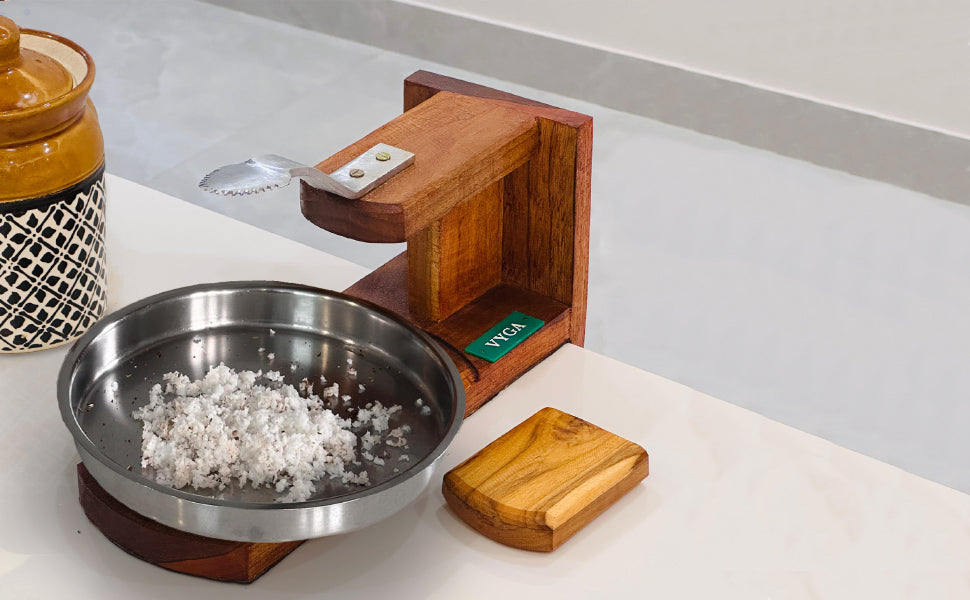 Bold Teakwood Coconut Scraper