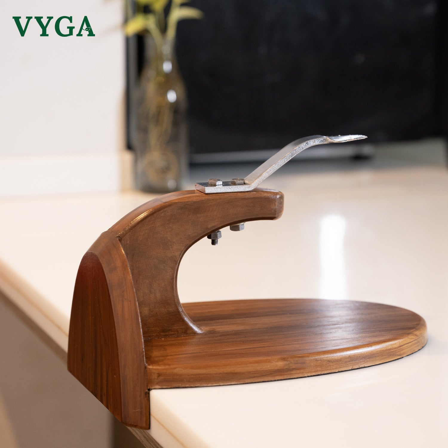 Curve Teakwood Coconut Scraper