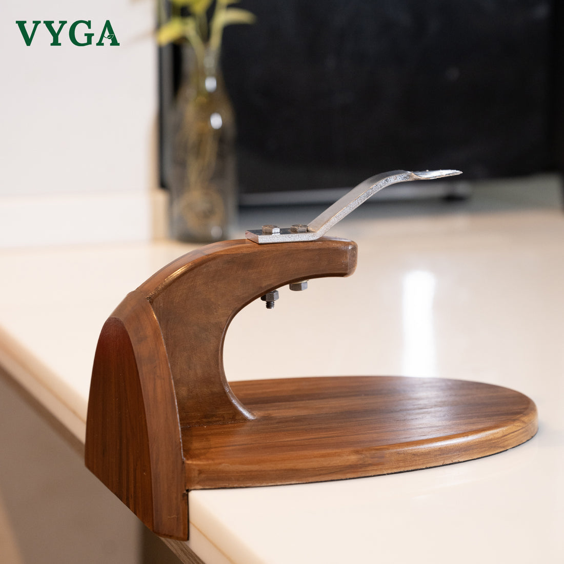 Curve Teakwood Coconut Scraper