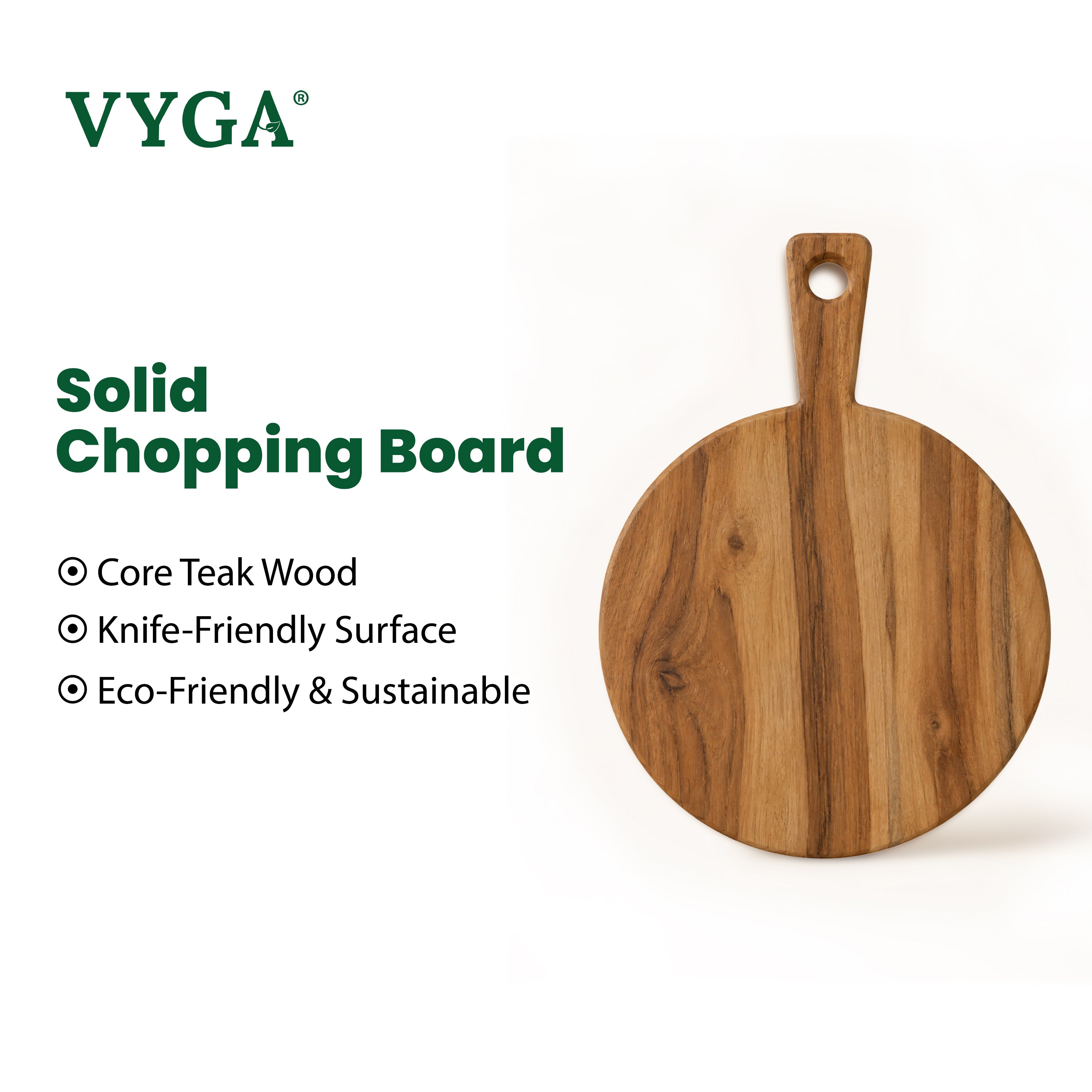 Round Teakwood Chopping Board