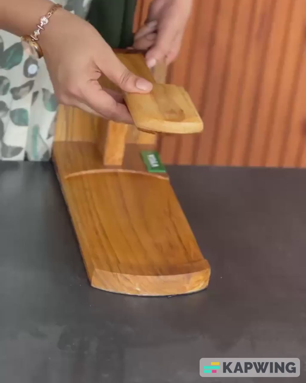 Bold Teakwood Coconut Scraper